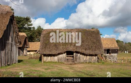 West Stow, villaggio anglosassone, Suffolk Foto Stock