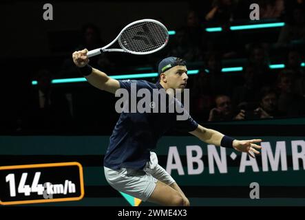 Tallon Griekspoor dei Nederlandts 1/2 FINALE durante l'ABN AMRO Open 2024, torneo di tennis ATP 500 il 17 febbraio 2024 a Rotterdam, Paesi Bassi - foto Laurent Lairys / DPPI Foto Stock