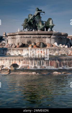 La Fontana di Gefion (danese: Gefionspringvandet), Copenaghen, Danimarca, Europa Foto Stock