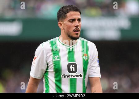 Siviglia, Spagna. 25 febbraio 2024. SIVIGLIA, SPAGNA - FEBBRAIO 25: Pablo Fornals del Real Betis durante la Liga EA Sports match tra Real Betis e Athletic Club a Benito Villamarin il 25 febbraio 2024 a Siviglia, Spagna. (Immagine di credito: © Jose Luis Contreras/DAX tramite ZUMA Press Wire) SOLO PER USO EDITORIALE! Non per USO commerciale! Foto Stock