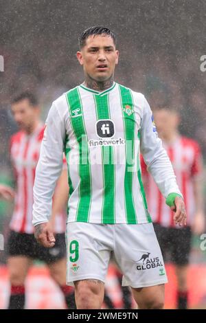 Siviglia, Spagna. 25 febbraio 2024. SIVIGLIA, SPAGNA - FEBBRAIO 25: Chimy Avila del Real Betis durante la Liga EA Sports match tra Real Betis e Athletic Club a Benito Villamarin il 25 febbraio 2024 a Siviglia, Spagna. (Immagine di credito: © Jose Luis Contreras/DAX tramite ZUMA Press Wire) SOLO PER USO EDITORIALE! Non per USO commerciale! Foto Stock