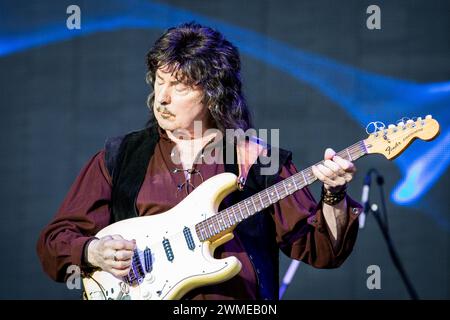 Il chitarrista Ritchie Blackmore dei Rainbow e Deep Purple Foto Stock