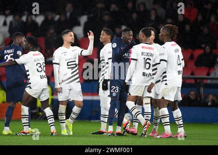 Parigi, Francia. 25 febbraio 2024. Durante la partita di Ligue 1 tra il Paris Saint-Germain e lo Stade Rennais allo stadio Parc des Princes di Parigi, in Francia, il 25 febbraio 2024. Foto di Lionel Urman/ABACAPRESS.COM credito: Abaca Press/Alamy Live News Foto Stock