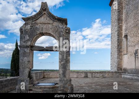 Particolare del Santuario e del Monastero di Santa Maria degli Angeli, Cassano delle Murge, provincia di Bari, regione Puglia (Puglia), Italia meridionale, set Foto Stock