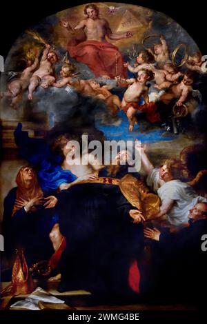 Sant'Agostino in Ecstasy 1628 Anthony van Dyck 1750-1825 Royal Museum of fine Arts, Anversa, Belgio, Belgio. Foto Stock