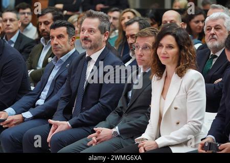 Madrid, Spagna. 26 febbraio 2024. Isabel Diaz Ayuso e Jose Luis Martinez Almeida tra i candidati per la 25a edizione dei Laureus World Sports Awards a Madrid, Madrid 26 febbraio 2024 Credit: CORDON PRESS/Alamy Live News Foto Stock