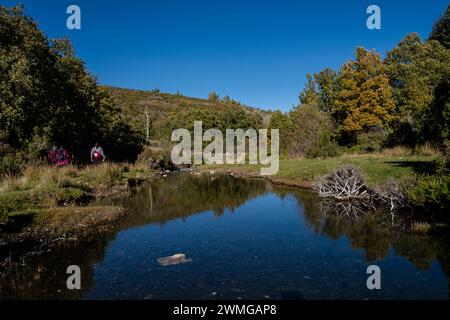 El Sotillo de Tejera Negra, Parco Naturale Sierra Norte de Guadalajara, Cantalojas, Guadalajara, Spagna Foto Stock