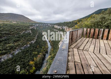 Hoces del Alto Ebro e Rudrón, piano degli spazi naturali di Castilla y León, Las Merindades, Burgos, Spagna Foto Stock