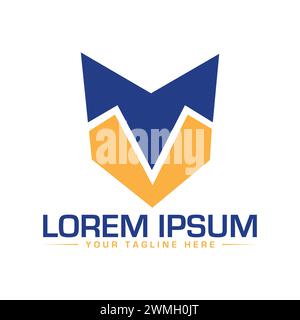 Logo Wolf. Design con logo Wolf creativo e moderno. Illustrazione Vettoriale