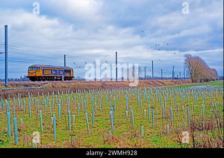 Classe 69001 Mayflower su motore leggero funzionante a Shipton da Beningbrough, North Yorkshire, Inghilterra, 8 gennaio 2024 Foto Stock