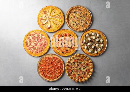 Pizza, bulgogi, pizza, pasticceria, pancetta, crosta di formaggio, formaggio, patate dolci, formaggio cheddar Foto Stock