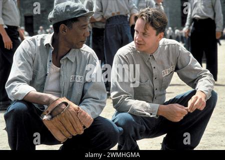 The Shawshank Redemption Morgan Freeman e Tim Robbins Foto Stock