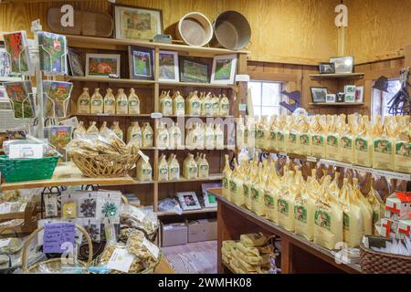Il Vecchio Mulino di Guilford è un funzionamento Grist Mill, North Carolina, Stati Uniti d'America. Foto Stock