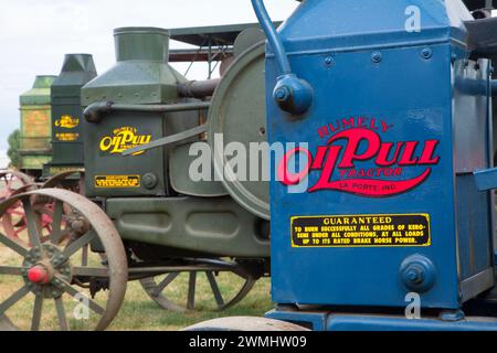 Trattore antico, grande Oregon Steam-Up, antichi Powerland, Brooks, Oregon Foto Stock