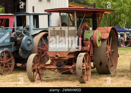 Trattore antico, grande Oregon Steam-Up, antichi Powerland, Brooks, Oregon Foto Stock