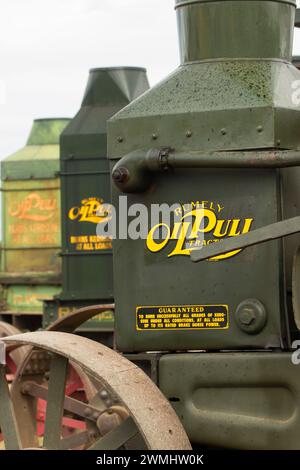 Trattore antico, grande Oregon Steam-Up, antichi Powerland, Brooks, Oregon Foto Stock