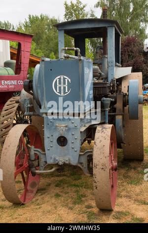 Trattore antico, grande Oregon Steam-Up, antichi Powerland, Brooks, Oregon Foto Stock