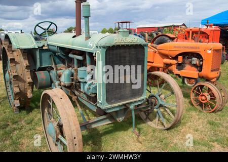 Trattore antico, grande Oregon Steam-Up, antichi Powerland, Brooks, Oregon Foto Stock