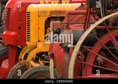 Trattore antico, grande Oregon Steam-Up, antichi Powerland, Brooks, Oregon Foto Stock