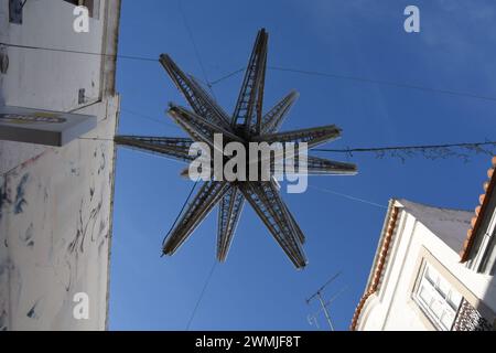Grande étoile décorative à Faro, Portogallo Foto Stock