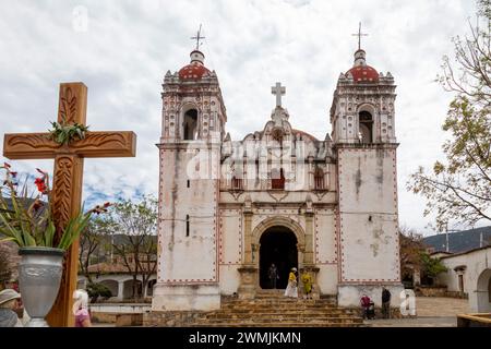 San Miguel del Valle, Oaxaca, Messico - Chiesa dell'Arcangelo di San Miguel. Foto Stock