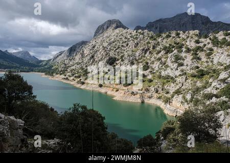 Gorg Blau, bacino idrico artificiale, Escorca, Maiorca, Isole Baleari, Spagna Foto Stock