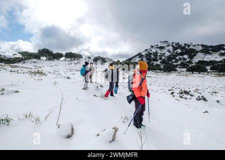 PLA des Porxo, col de es Jou, Orient Valley, Maiorca, Isole Baleari, Spagna Foto Stock