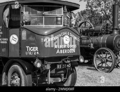 Drayton.Somerset.Regno Unito.18 agosto 2023. Un carro a vapore Super Sentinel restaurato del 1924 è in mostra ad un evento agricolo di Yesterdays Foto Stock