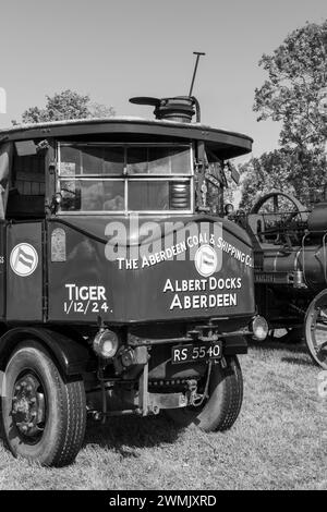 Drayton.Somerset.Regno Unito.18 agosto 2023. Un carro a vapore Super Sentinel restaurato del 1924 è in mostra ad un evento agricolo di Yesterdays Foto Stock