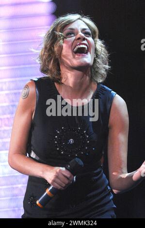 Verona Italia 07/09/2007 : Irene grandi, cantante italiana, durante la trasmissione televisiva “Festivalbar 2007” Foto Stock