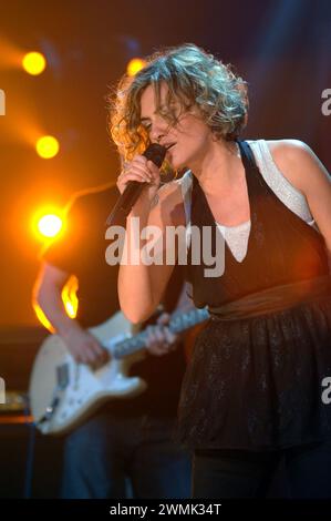 Milano Italia 09/05/2007 : Irene grandi, cantante italiana, durante la trasmissione televisiva “CD Live 2007” Foto Stock