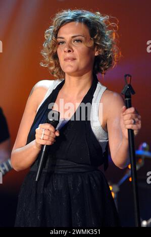 Milano Italia 09/05/2007 : Irene grandi, cantante italiana, durante la trasmissione televisiva “CD Live 2007” Foto Stock