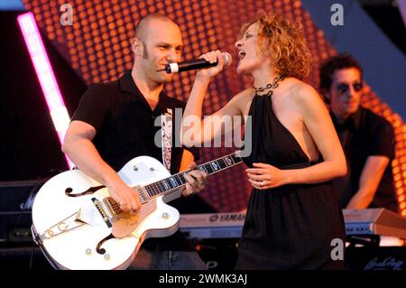 Milano 15/07/2007 : Irene grandi, cantante italiana, durante la trasmissione televisiva “Festivalbar 2007” Foto Stock