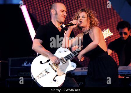 Milano 15/07/2007 : Irene grandi, cantante italiana, durante la trasmissione televisiva “Festivalbar 2007” Foto Stock