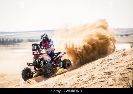 172 WISNIEWSKI Kamil (POL), Yamaha YFM 700R Raptor, FIM W2RC, azione durante il Prologo dell'Abu Dhabi Desert Challenge 2024, il 26 febbraio 2024 ad al Dhannah, Emirati Arabi Uniti Foto Stock