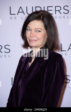 Berlino, Germania. 26 febbraio 2024. Marianne Denicourt ha partecipato alla 29a cerimonia Lauriers de l'Audiovisuel al Teatro Marigny, a Parigi, in Francia, il 26 febbraio 2024. Foto di Aurore Marechal/ABACAPRESS.COM credito: Abaca Press/Alamy Live News Foto Stock