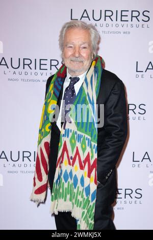 Berlino, Germania. 26 febbraio 2024. Pierre Arditi partecipa alla 29a cerimonia dei Lauriers de l'Audiovisuel al Teatro Marigny, a Parigi, in Francia, il 26 febbraio 2024. Foto di Aurore Marechal/ABACAPRESS.COM credito: Abaca Press/Alamy Live News Foto Stock