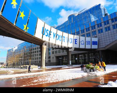 Quartiere europeo di Bruxelles, cuore dell'Unione europea, Belgio, UE Foto Stock