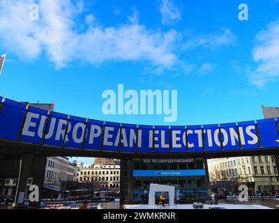 Quartiere europeo di Bruxelles, cuore dell'Unione europea, Belgio, UE Foto Stock