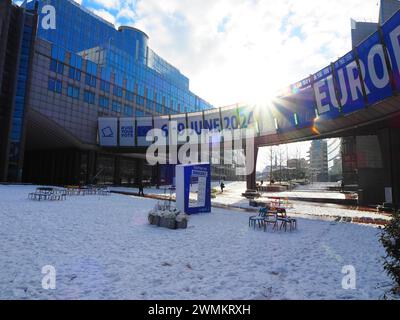 Quartiere europeo di Bruxelles, cuore dell'Unione europea, Belgio, UE Foto Stock