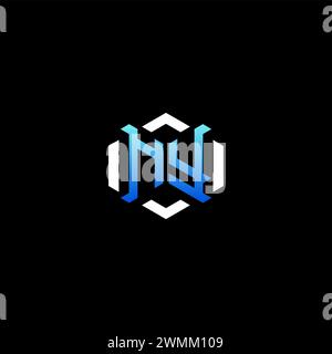 Idee per il concetto di gioco iniziale di New York per team di sport, Twitch, streamer e gamer Illustrazione Vettoriale