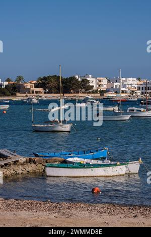 Estany des Peix, Formentera, Isole Pitiusas, Comunità Balearic, Spagna Foto Stock