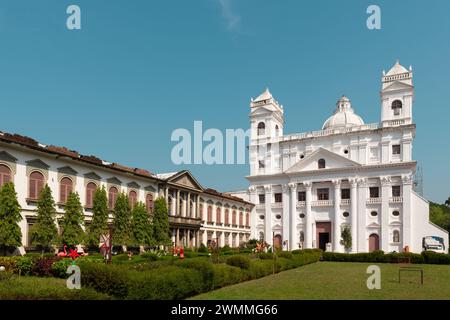 Old Goa, India - 19 dicembre 2022: Veduta esterna della Chiesa di Cajetan e conosciuta anche come Chiesa della Divina Provvidenza e costruita da m Foto Stock