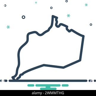 Icona per louisville, mappa Illustrazione Vettoriale