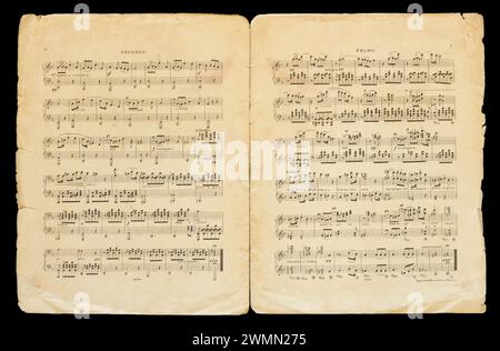 Spartiti "la Serenade" del compositore Franz Schubert. Foto Stock