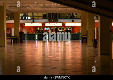 Kiev. Regione di Kiev. Ucraina. 02.21.2024. Caffè, sala con macchine da gioco. Foto Stock
