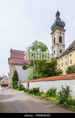 Konviktskirche Ehingen, Germania Konviktskirche Dormitory Church of Ehingen Donau, Baden-Wurttemberg, Germania. Konviktskirche a Ehingen Donau, Baden-W. Foto Stock