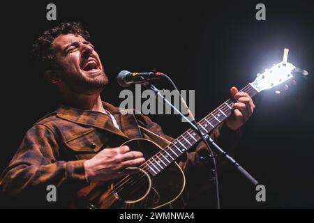 Copenaghen, Danimarca. 23 febbraio 2024. La band folk canadese Wild Rivers esegue un concerto dal vivo al KB Hallen di Frederiksberg, Copenaghen. (Foto: Gonzales Photo - Peter Troest). Foto Stock