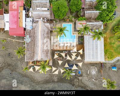 Fotografia con droni della costa a Playa Venao Panama Foto Stock