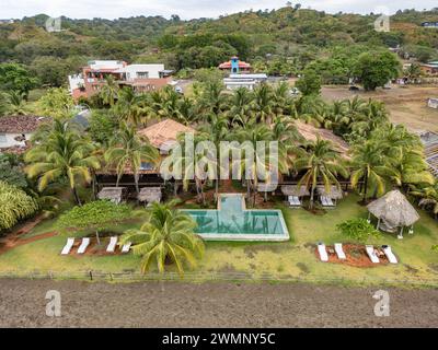 Fotografia con droni della costa a Playa Venao Panama Foto Stock